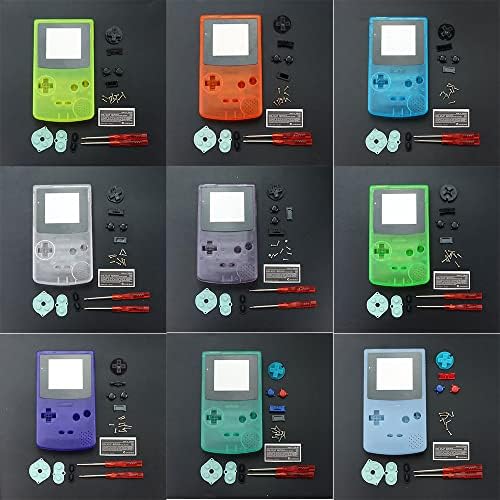 Konut Kabuk Tam Kapak Kılıf GBC Tam Düğmeler Kiti Lastik Pedi Tornavida Araçları Gameboy Color GBC Oyun Konsolu Değiştirme