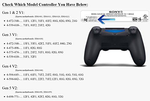 PS4 Gen 1,2 V1 Denetleyicisi için ModFreakz® Tam Düğme seti Dokunmatik Yüzey Dpad mavisi