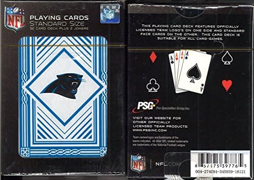 PSG INC NFL Carolina Panthers Klasik Oyun Kartları