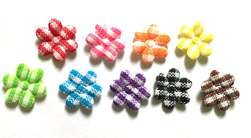 100 Adet Küçük Şemsiye Çiçek Yastıklı Aplikler Mix Renk Boyutu 10mm