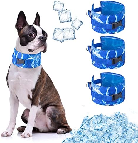 BİNGPET Köpek Soğutma Bandanası-3'lü Paket Yavru Pet Buz Serin Yaka, Küçük ve Orta Boy Köpekler ve Kediler için Yaz Nefes