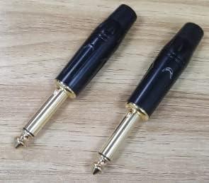 PNGKNYOCN Ses 1/4 Fiş, 6.35 mm Ağır TS Altın Kaplama Lehim Tipi DIY Ses Konektörü, yerine kullanılan Yıpranmış Fiş Kablo