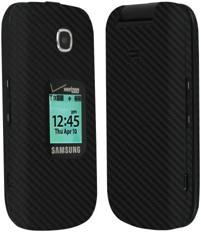 Skinomi Siyah Karbon Fiber Tam Vücut Cilt Samsung Gusto 3 ile Uyumlu (Tam Kapsama) TechSkin ile Kabarcık Önleyici Şeffaf