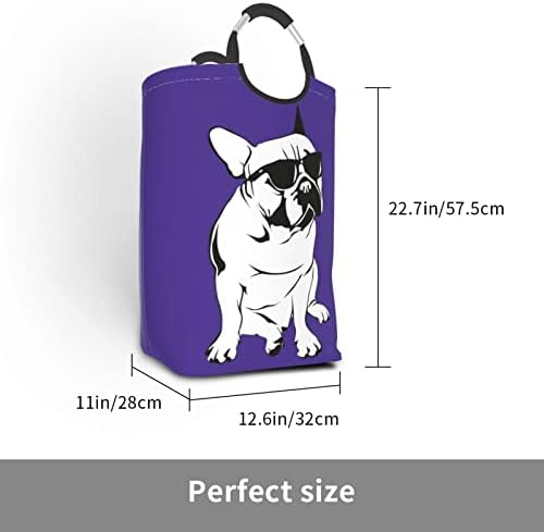 50l Kare Kirli giysi saklama Çantası Katlanabilir / Saplı / Fransız Köpek İçin Uygun Banyo Dolabı Ev Depolama Seyahat