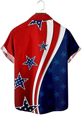 2023 Yeni Erkek Bağımsızlık Günü Bayrağı 3D Dijital Baskı Kişiselleştirilmiş Moda Yaka Düğmesi T Shirt Gömlek Kollu