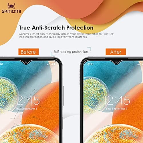 Skinomi Ekran Koruyucu ile Uyumlu Samsung Galaxy A23 (5G) (2'li Paket) Şeffaf TechSkin TPU Kabarcık Önleyici HD Film