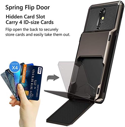Vofolen LG kılıfı Stylo 5 Kılıf Cüzdan [4 Kartlı Cep] Kredi kart tutucu KİMLİK Yuvası Çizilmez Çift Katmanlı Koruyucu Tampon