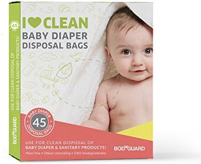 Bodyguard Bebek Bezi Tek Kullanımlık Çantalar - 90 Torba | Çocuk Bezi, Gıda Atıkları, Evcil Hayvan Atıkları, Sıhhi Ürün İmhası