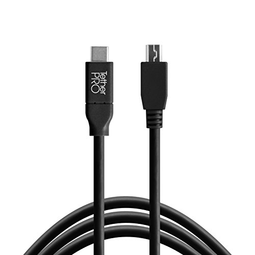 Tether Araçları TetherPro USB-C ila 2.0 Mini-B 5 Pinli Kablo | Kamera ile Bilgisayar Arasında Hızlı Aktarım ve Bağlantı için