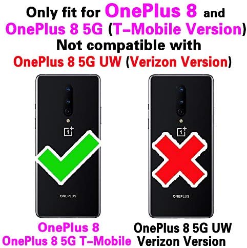 Asuwish OnePlus ile Uyumlu 8 OnePlus8 5G UW Tmobile Cüzdan Kılıf ve Temperli Cam Ekran Koruyucu Kapak kart tutucu cep telefonu