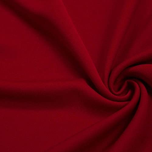 Avludan Evie kırmızı Polyester Tüplü Çift Örgü Kumaş-10021