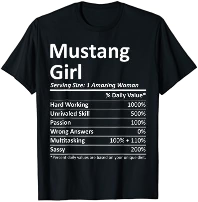 MUSTANG kız TAMAM OKLAHOMA Komik Şehir Ev Kökleri ABD Hediye T-Shirt