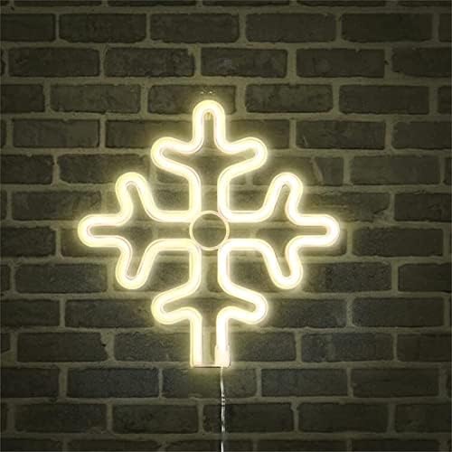 DVTEL sıcak beyaz kar tanesi LED Neon burcu Led modelleme ışık aydınlık harfler tabela Akrilik Panel Neon dekoratif ışık,