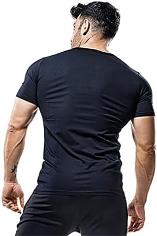 V Boyun Egzersiz Gömlek Erkekler için Hafif Vücut Geliştirme Kas T Shirt Katı Koşu Nefes Kısa Kollu Tee