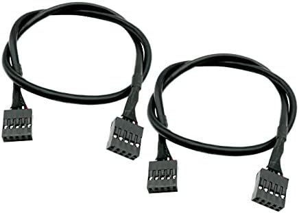 USB 2.0 9-pin Dişi USB 2.0 9-pin Dişi Adaptör Kablosu Dahili anakartlar için(2 Adet)