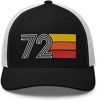 72 1972 Vintage Retro İşlemeli şoför şapkası Kap 51 Doğum Günü Unisex Şapka Hediye