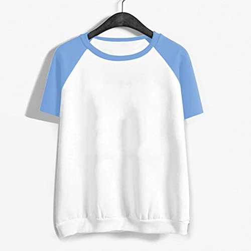 MIASHUI Kadınlar Düz Uzun Kollu Gömlek Bayan Rahat T Shirt Crewneck Kısa Kollu Üst Bluz Streç Gömlek