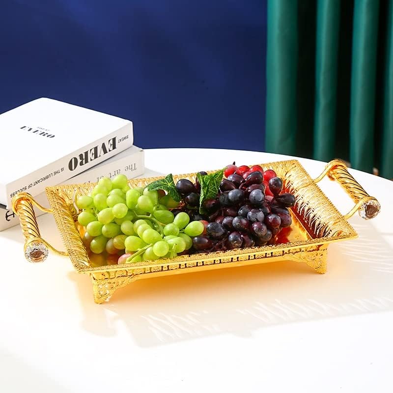 LDCHNH Avrupa Tarzı Gümüş meyve tabağı Moda şeker tabağı Ev Düğün Hediyeleri Oturma Odası Metal Süsler (Renk: D, Boyut :