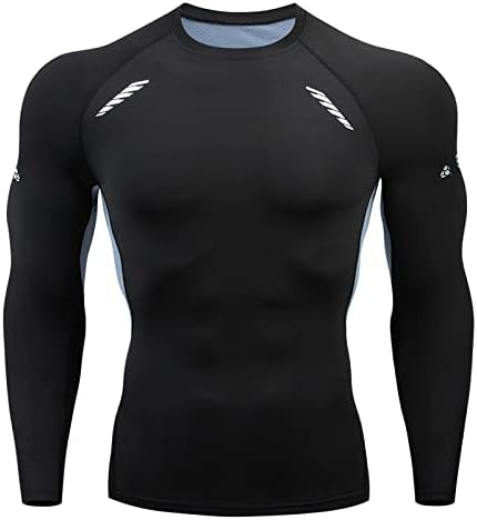 Ağır Pamuklu T Shirt Erkekler için Erkek Spor Uzun Kollu Koşu spor T Shirt Erkekler Kas Atletik Spor Sıkıştırma