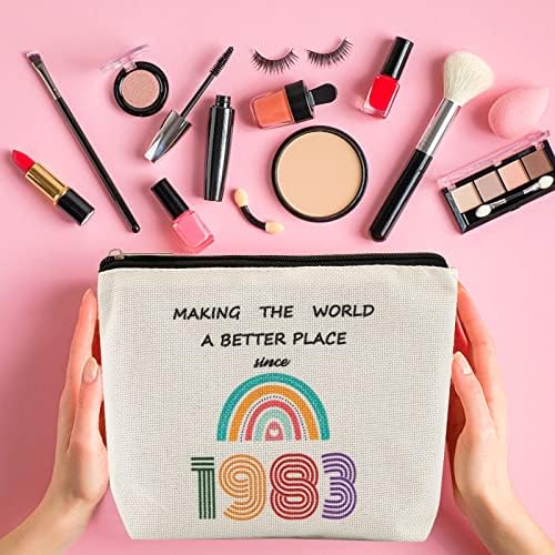 Makyaj Çantası, 1983 40th Doğum Günü Hediyeleri Kadınlar için, Kozmetik Çantaları, 40 Yaşındaki Doğum Günü Hediyeleri Makyaj