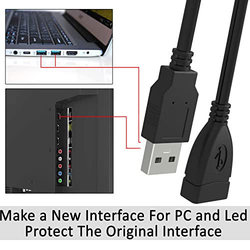 SaiTech IT (5 Paket Hızlı USB 2.0 Uzatma Kablosu 480Mbps Erkek A'dan Dişi A'ya Dizüstü/PC/Yazıcılar için - 3 Feet - 1M
