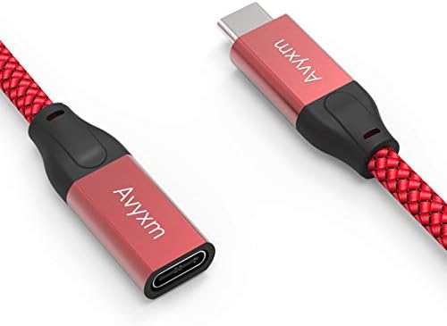 Avyxm USB Tip C Uzatma Kablosu 3FT USB 3.1 Tip C Erkek Kadın Uzatma Tipi C Genişletici Kablosu MacBook Pro ile uyumlu, piksel