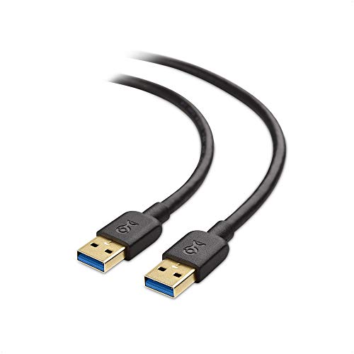 Kablo Önemlidir Kısa USB 3.0 Kablosu 3ft, USB'den USB'ye Kablo/USB A'dan USB A'ya Kablo/Erkek-Erkek USB Kablosu/Siyah Çift