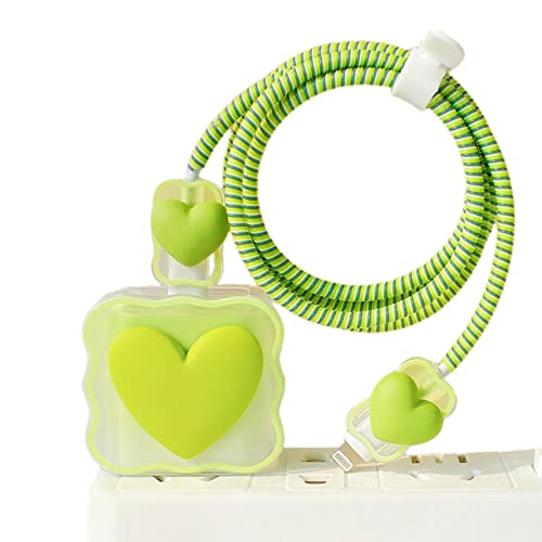 IPHONE Şarj Cihazı için Sevimli Kablo Koruyucu, 3D Aşk Kalp Tasarımı Veri Kablosu Bite USB Şarj Veri Hattı Telefon Tel Koruyucu